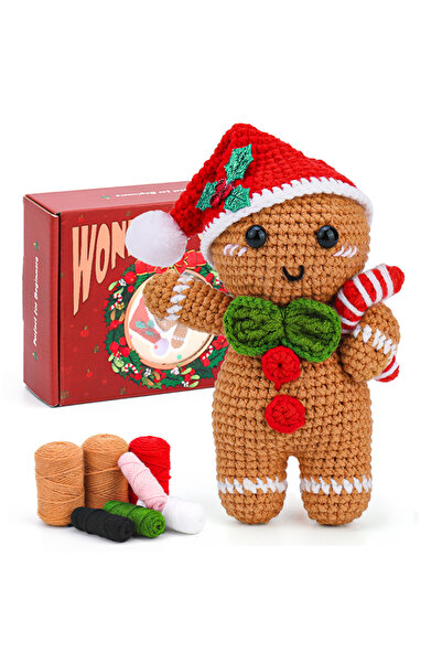 Choice7 مجموعة أدوات حياكة خبز الزنجبيل لعيد الميلاد للمبتدئين مع فيديو تعليم...