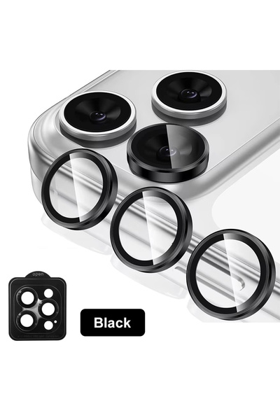 Choice واقي عدسة كاميرا معدني أسود لهواتف آيفون 17 برو و17 برو ماكس، بالإضافة...