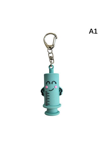 Choice B1 قطعة واحدة فتاحة زجاجات أمبولات PVC سلسلة سلسلة مفاتيح على شكل محقن...