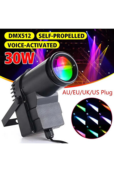 Choice EU Plug 30W Mini RGBW LED Pinspot Light Stage Light DMX512 Colorfull D...