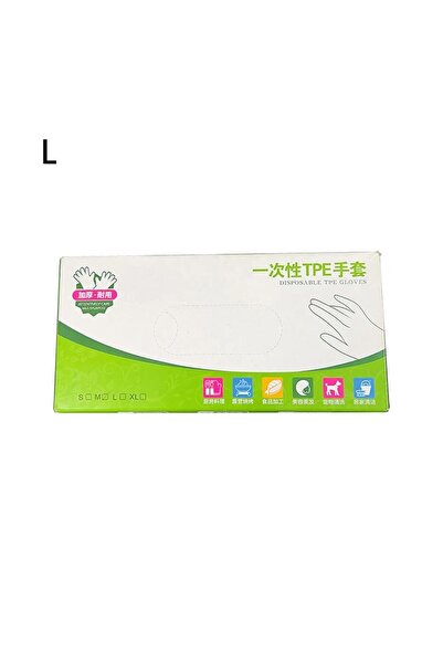 Choice Large 100Pcs Latex Free Gloves TPE Disposable Gloves Transparent Non-S...
