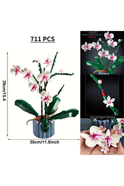 Choice QLD3055 Orchid Bouquet Block flower Potted Building Blocks Sets 10311 ...