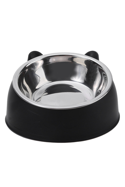 Choice وعاء طعام أسود جميل للقطط، تصميم مائل مبتكر، مناسب للقطط الصغيرة والجر...