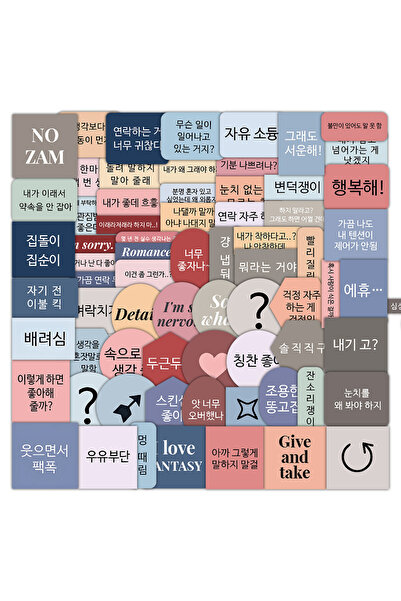 Choice ملصقات متعددة الألوان، 100 قطعة، لشخصيات كرتونية كورية لطيفة، ملصقات ك...