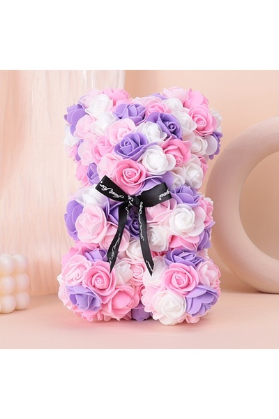 Choice دب ورد متعدد الألوان، دب ورد واقعي مصنوع من الفوم، هدية مثالية لعيد ال...