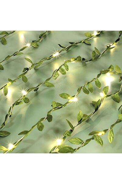 Choice سلسلة أضواء أوراق خضراء بطول 10 أمتار و100 مصباح LED تعمل بالبطارية، إ...