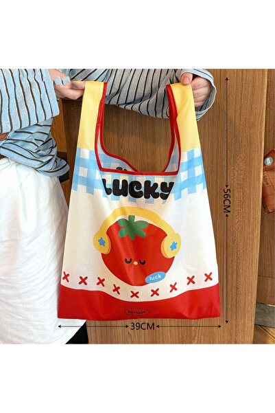 Choice حقيبة تسوق كرتونية لطيفة، حقيبة تخزين قابلة للطي، حقيبة تسوق صديقة للبيئة