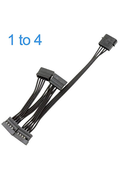 Choice 1 to 4 4Pin Hard Drive Power Cable 1 Male To 3/4/5/6 Female Splitter A...