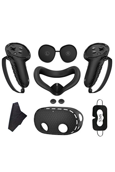 Choice black 7in1 VR Soft Durable Accessories for Meta Quest 3S Silicone Prot...