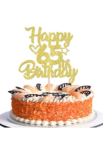 Choice Gold 1 Pack Happy 65th Birthday Cake Topper Birthday Sign Cake Decorat...