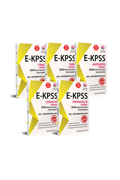 Kocakafa Yayınları Zihinsel Lise KONU ANLATIMLI ÇÖZÜMLÜ SORU Bankası 5'li set