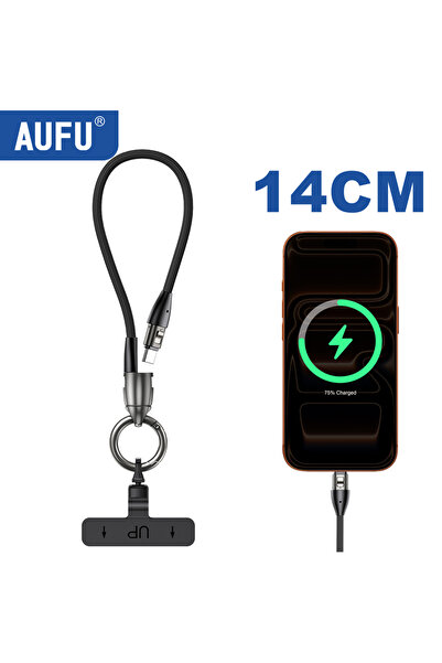 Choice 14CM Black AUFU 240W USB C to Type C Cable 5A Fast Charging Phone Lany...