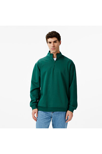 United 4 United4 Men's Green Half Zip Sweatshirt