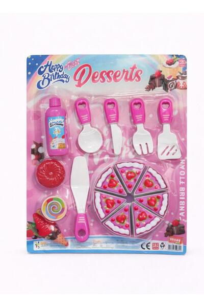 NASYONEL TOYS Oyuncak Tatlı & Pasta Seti – Dilimli Pasta ve Servis Aksesuarları