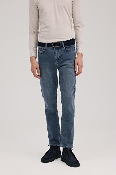 Jakamen Navy Blue Slim Fit 5 Pocket Jean Denim Trousers