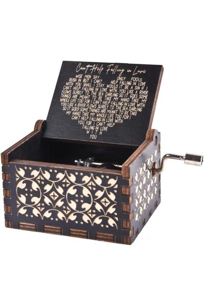 Choice OW515 Can't Help Falling in Love Wood Music Box, Antique Engraved Musi...