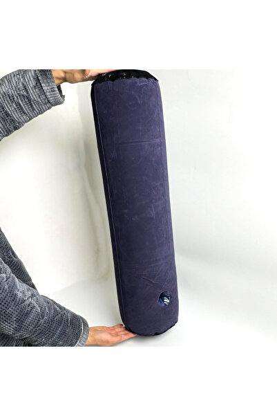 Choice وسادة أسطوانية قابلة للنفخ من ديب بلو، قطعة واحدة، لدعم الرقبة والظهر ...