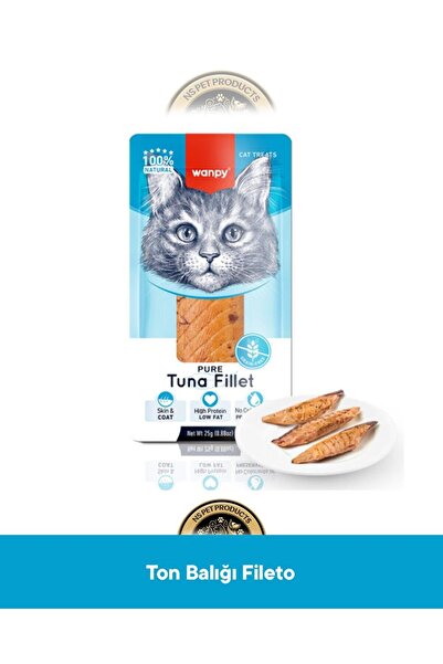 Wanpy Ton Balık Fileto Kedi Ödül Maması 25 gr