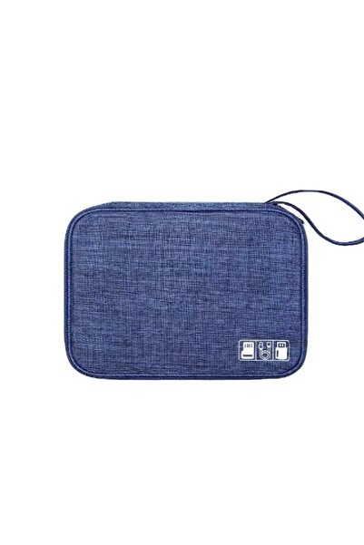 Choice4 Blue Portable Phone Cable Storage Bag Electronic Accessory Organizer ...
