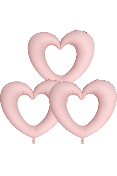 Choice Other 3 Pieces 3-Pack 38inch Hollow Peach Heart-Shaped Aluminum Foil B...