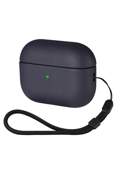 Choice جراب جلدي أزرق محبب لسماعات AirPods Pro 3، غطاء حماية لسماعات AirPods ...