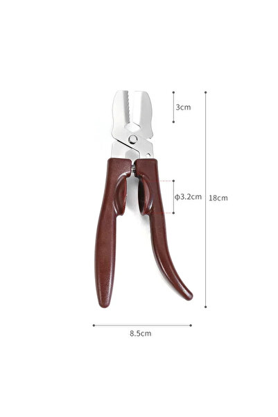 Choice brown Stainless Steel Chestnut Cracker Clip Multi Functional Nut Shell...