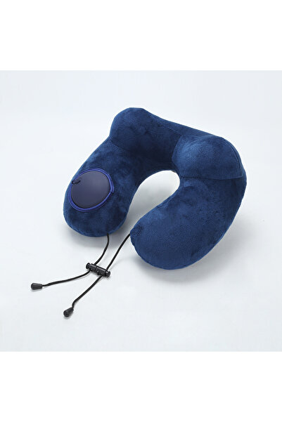 Choice وسادة هوائية مريحة ذاتية النفخ على شكل حرف U باللون الأزرق الداكن، لدع...