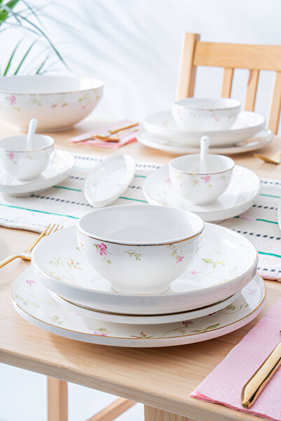 ACAR Hadley 6 Kişilik 45 Parça Porselen Yemek Takımı