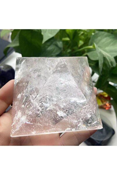 Choice هرم كريستالي من الكوارتز الطبيعي الشفاف بقطر 70 مم، حجر خام مصقول، طاق...