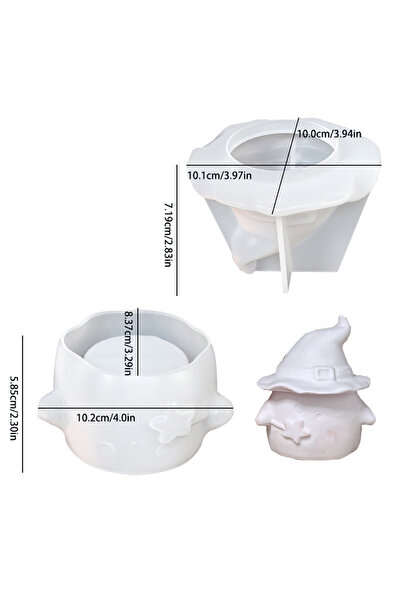 Choice قالب سيليكون راتنجي على شكل شبح (SY-132) قطعة واحدة، صندوق تخزين ثلاثي...