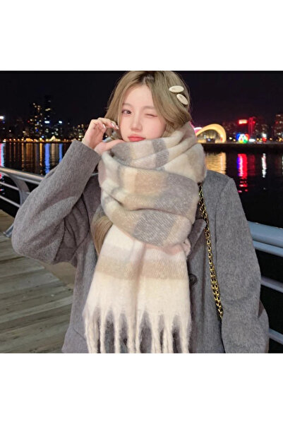 Choice one size Apricot New Winter Faux mere Ladies Scarf Wearable Blanket Th...