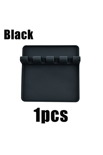 Choice قطعة واحدة رمادية داكنة، نصف قطعة رف أدوات مائدة من السيليكون، منظم رف...