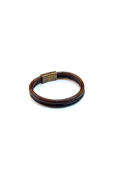 HER ŞEY NOTA www.herseynota.com Pure Leather Brown Genuine Leather Men's Brac...