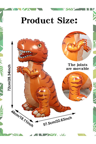 Choice Other 1pc 1pc 3D dinosaur balloon, green and orange Tyrannosaurus Rex ...