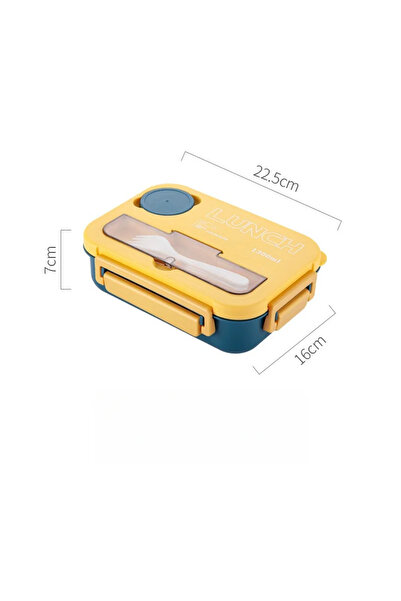 Choice Yellow Compartment 1300ML Portable Lunch Box Kids Students Office Bent...