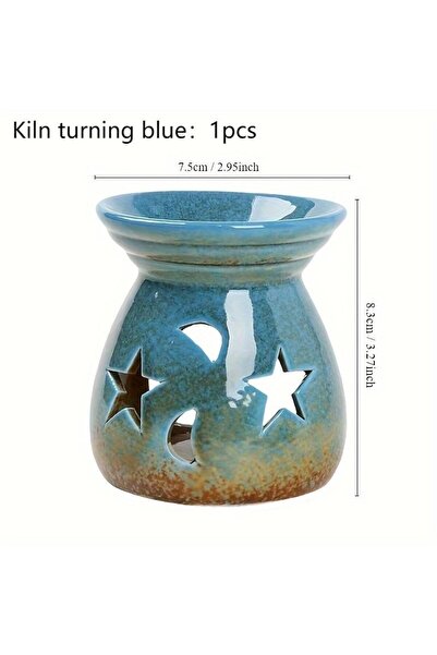 Choice Kiln turns blue Kiln-changed star-moon romantic small incense burner, ...