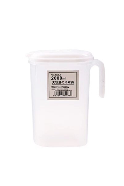 Choice إبريق ثلاجة كبير السعة 2000 مل، شفاف، محكم الإغلاق، مزود بغطاء فلتر وم...