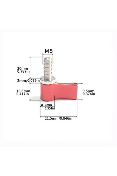Choice31 2PCS Gray mini 7shape M5X20 2PCS M3M4M5M6M8 aluminum alloy mini hand...