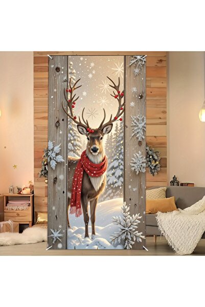 Choice W90Cmxh180Cm 1 Piece Christmas Winter Themed Door Banner, Winter Reind...