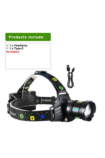 Choice No Battery 2026 Powerful LED Headlamp Type-C Rechargeable Headlight 3*...