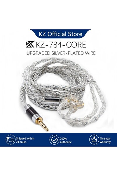 Choice KZ-90-8 Cable(C PIN) KZ Earphones Cable 8 Core Silver Blue Hybrid 784 ...