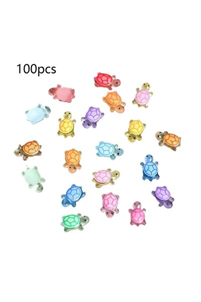 Choice 100pcs mix 100Pcs Mini Resin Turtles Glow in The Night Turtle Miniatur...