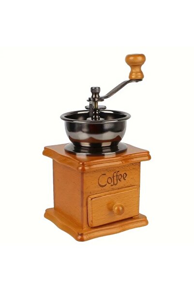 Choice 1pcs Vintage Manual Coffee Grinder Burr Hand Crank Coffee Grinders Woo...
