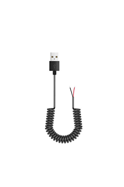 Choice 1.5m USB to 2 Pin Cable Spiral Stretchable Type C DIY Cable USB C to 2...
