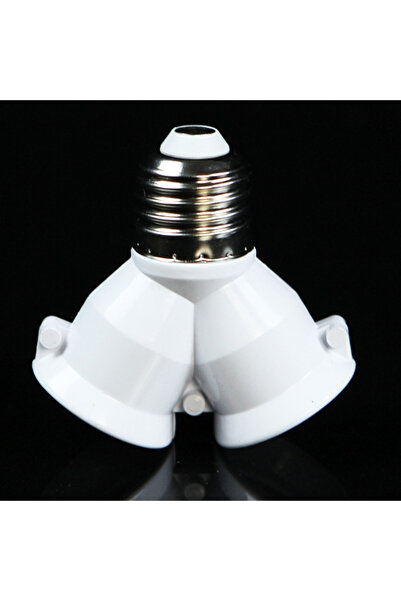 Choice قاعدة لمبة بيضاء لولبية 2-e27، قاعدة لمبة، حامل مصباح، ملحقات إضاءة، م...