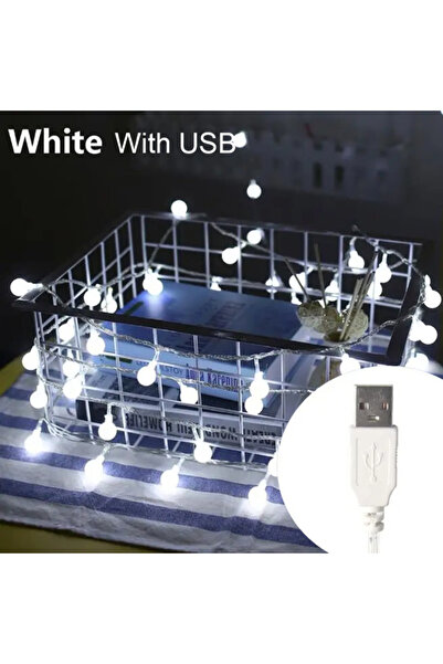 Choice سلسلة أضواء LED بيضاء بطول 10 أمتار و80 مصباح LED، تعمل بمنفذ USB، على...