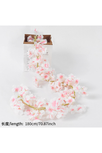 Choice 180CM Pink-White 180CM Artificial Cherry Blossoms Vines Silk Sakura Fl...