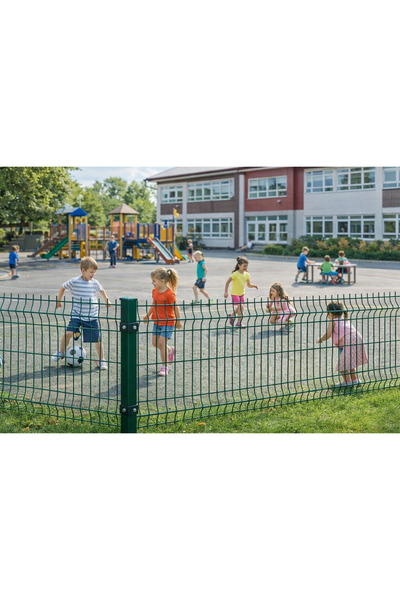 msy garden fenc 5 Adet ( 12.5 MT ) 120 X 250 CM Yeşil Panel Çit 6 adet direk ...