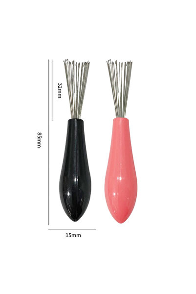 Choice قطعتان من فرشاة تنظيف الشعر ذات المقبض البلاستيكي الأسود، لإزالة الفرش...