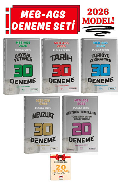 CBA Akademi 2026 MEB-AGS Pusula Serisi Sayısal Yetenek+Tarih+Coğrafya+Mevzuat...
